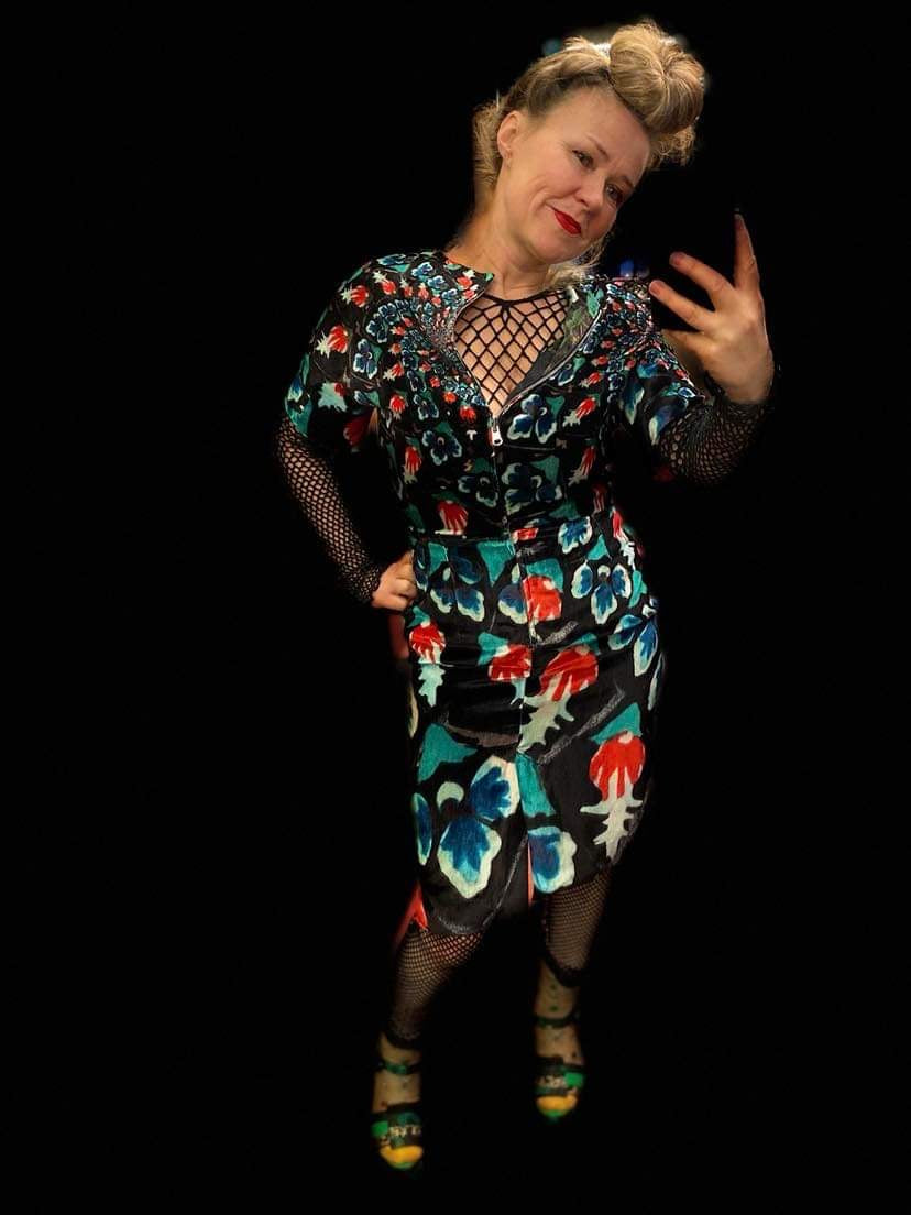 Reversible Silk Velour Dress P3
