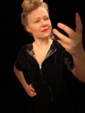 Reversible Silk Black Velour Dress