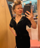 Reversible Silk Black Velour Dress