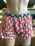 SQUIGGLE JERSEY BOXER - White/Red