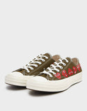 Comme des Garcons Play x Converse multi heart low Kaki green
