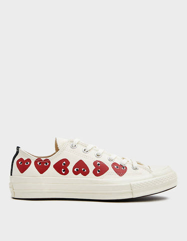 Comme des Garcons Play x Converse multi heart low White