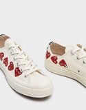 Comme des Garcons Play x Converse multi heart low White