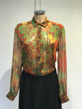 Pleated detail Shirt - 723 -Orange