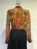 Pleated detail Shirt - 723 -Orange
