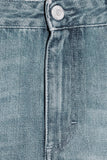 Blue Pop Trash Cropped Distressed Boyfriend Jeans