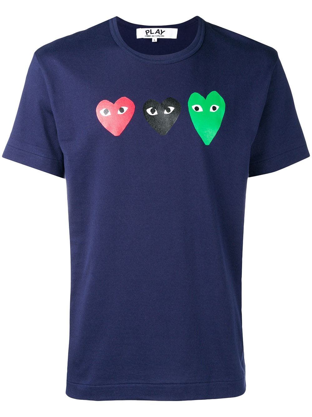 COMME DES GARÇONS PLAY 3 heart logo T-shirt