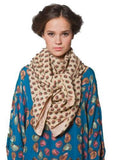 Cream scarf with shell print Scarf Kron by KRONKRON One size