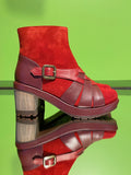 KR1801 opt.3 RED Nubuk rubber sole