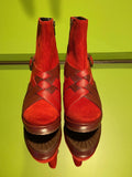 KR1801 opt.3 RED Nubuk rubber sole
