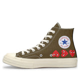 Converse Chuck Taylor multi heart 1970s high-top sneakers Kaki green
