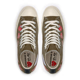 Converse Chuck Taylor multi heart 1970s high-top sneakers Kaki green