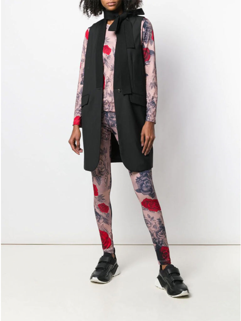 rose print two-piece set