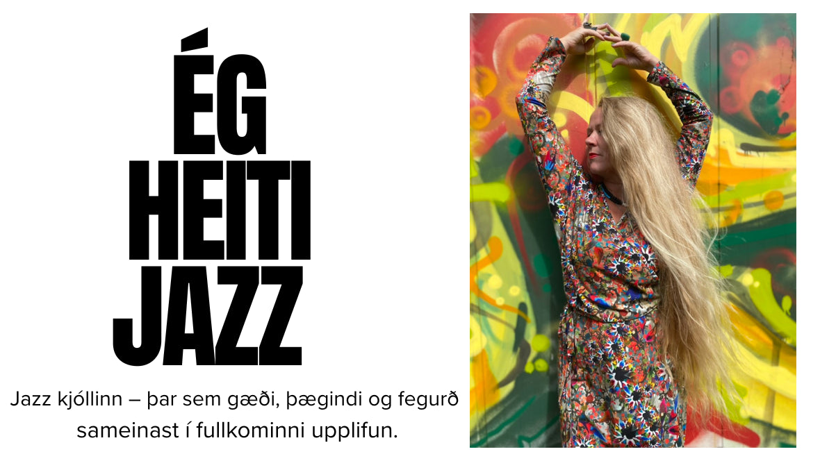 Jazz kjóllinn er fáanlegur í þremur fallegum munstrum – Duskin, Daggdís og Blædís – og er úr hágæða Tencel og bómull fyrir fullkomna þægindi. Með síð-erma wrap hönnun er þetta kjóll fyrir konur á öllum aldri sem vilja fegurð, þægindi og þokka í sínum klæðnaði.