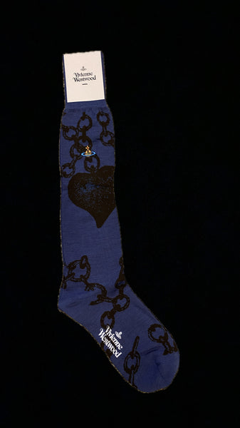 Vivienne Westwood Chain High Sock Blue