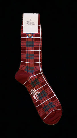 Tartan socks Bordeaux