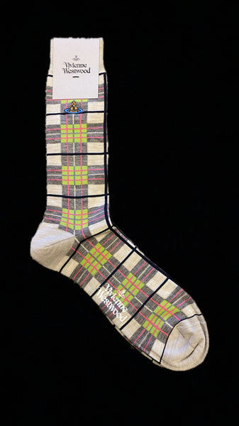 Tartan socks Off White