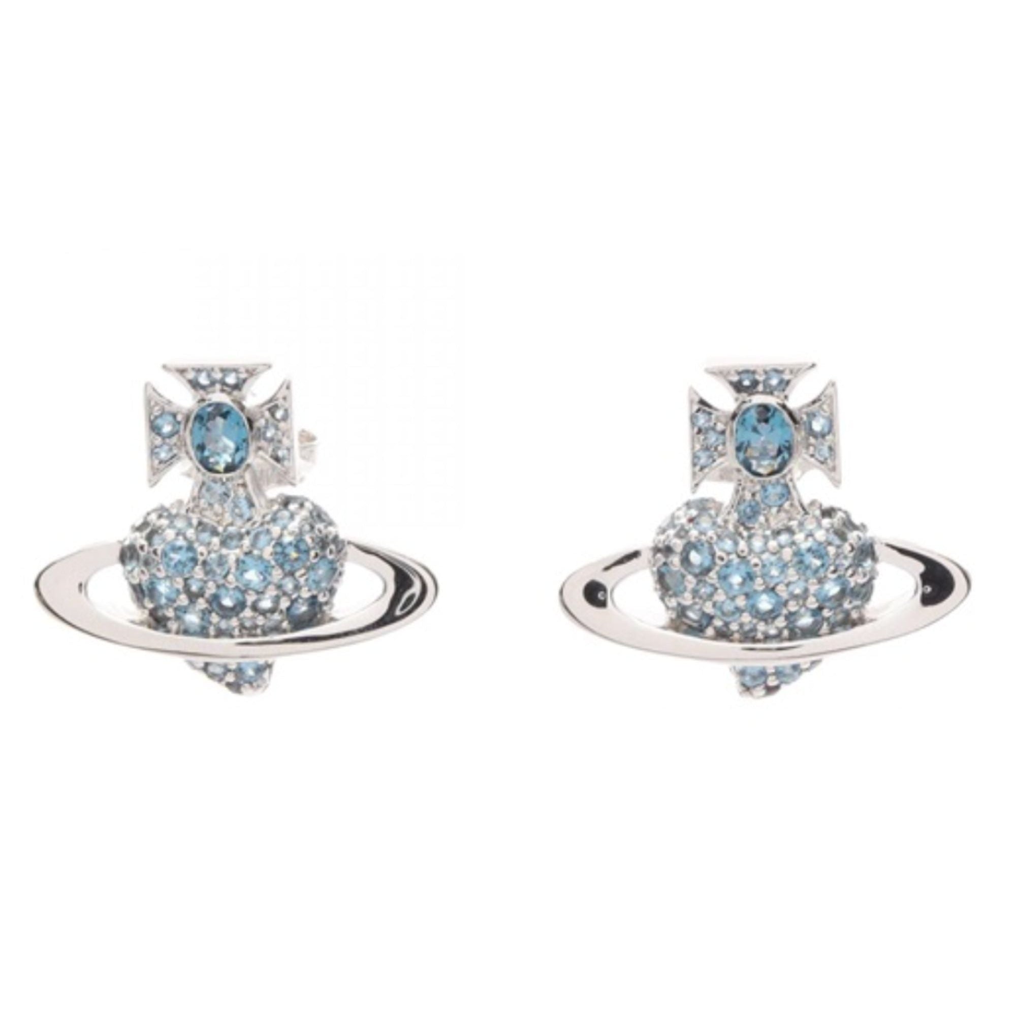 Agnatha earrings platinum/denim blue