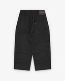 Back flat
Junya Watanabe Man Levi’s Pinstripe Trousers in grey with leather waist patch, back view