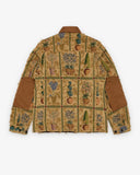 Back flat
Junya Watanabe Man Plant Pot Tapestry Jacket in brown with contrast elbow patches, back view