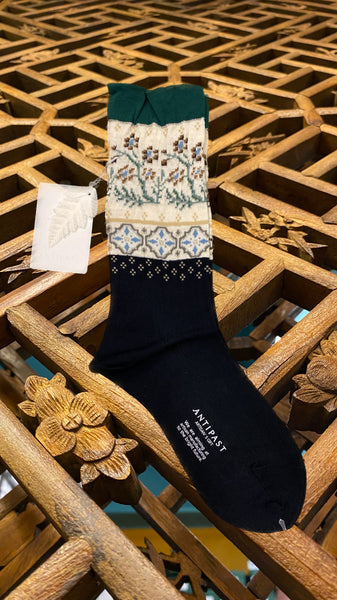 ANTIPAST Floral mosaic socks Black