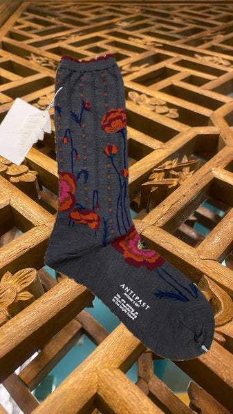 ANTIPAST Bold Bloom sock Charcoal