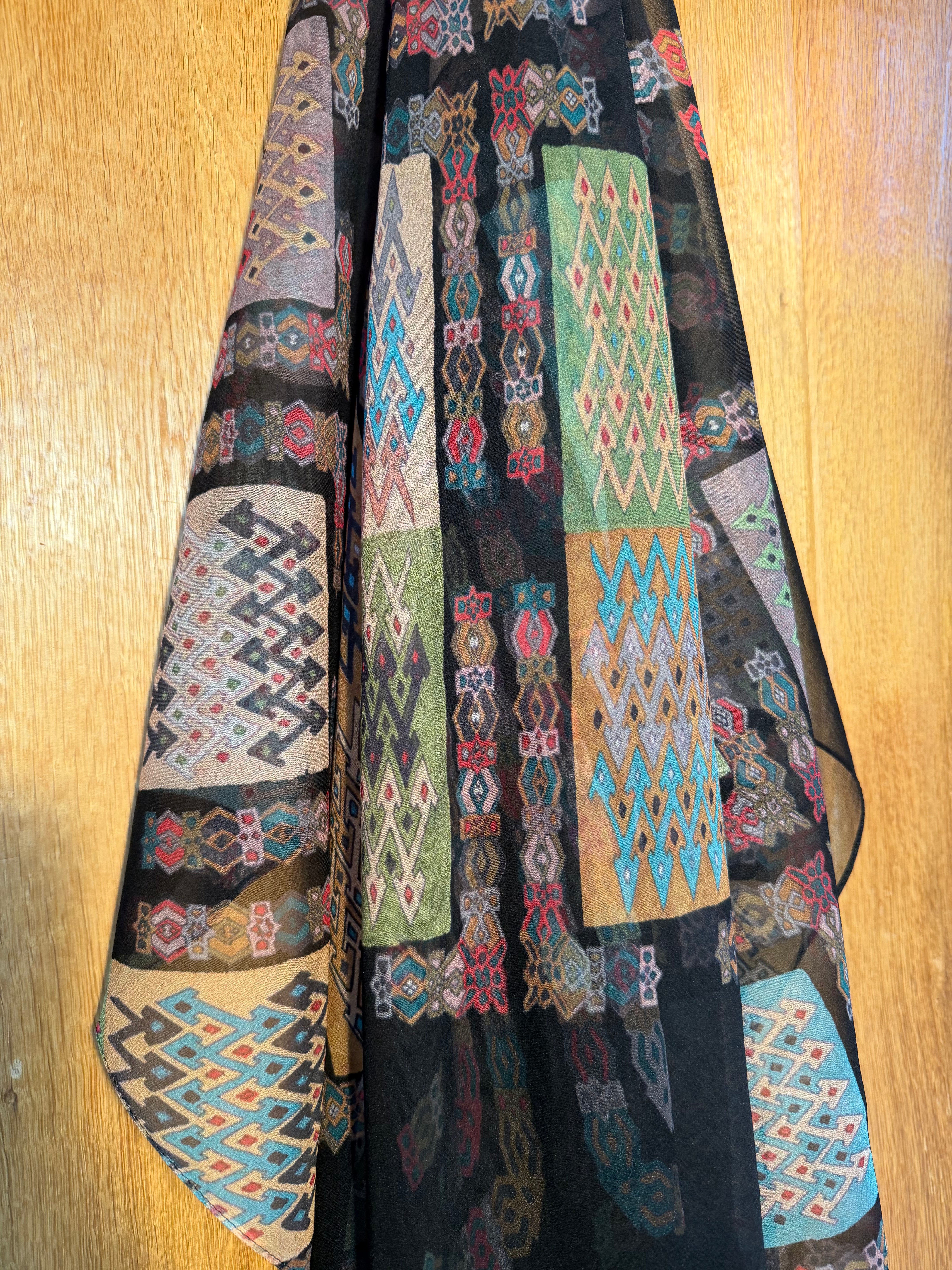 Scarf - Black Harly 140x140