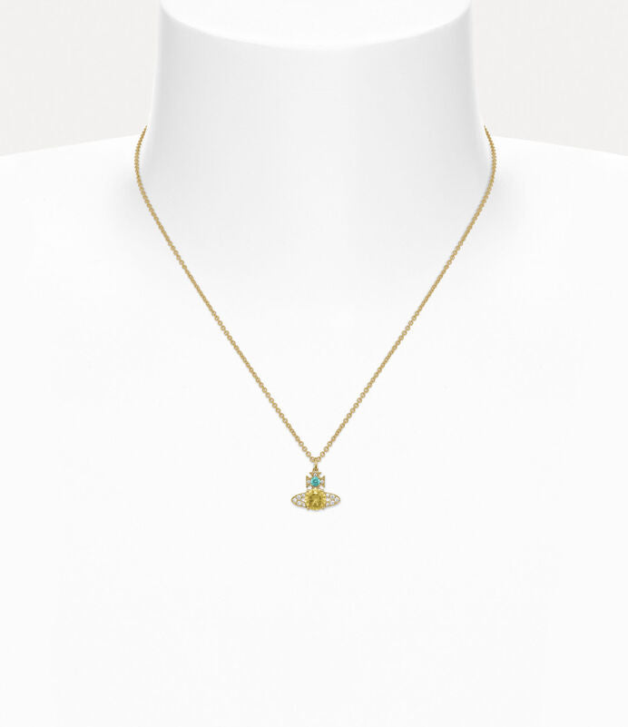 ISMENE Pendant gold/light turquiose