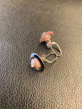 CASSIE drop orb Earrings Platinum/Creamrose pearl/pink Enamel