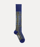 Vivienne Westwood Oversized madras high sock - Blue