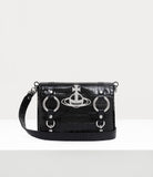 KIM Crossbody black croc paten