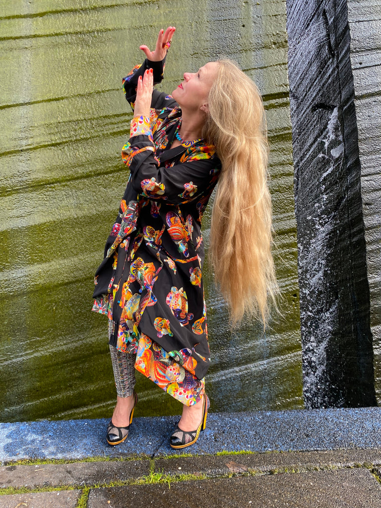 freida silk dress Earth Freda Silk Dress