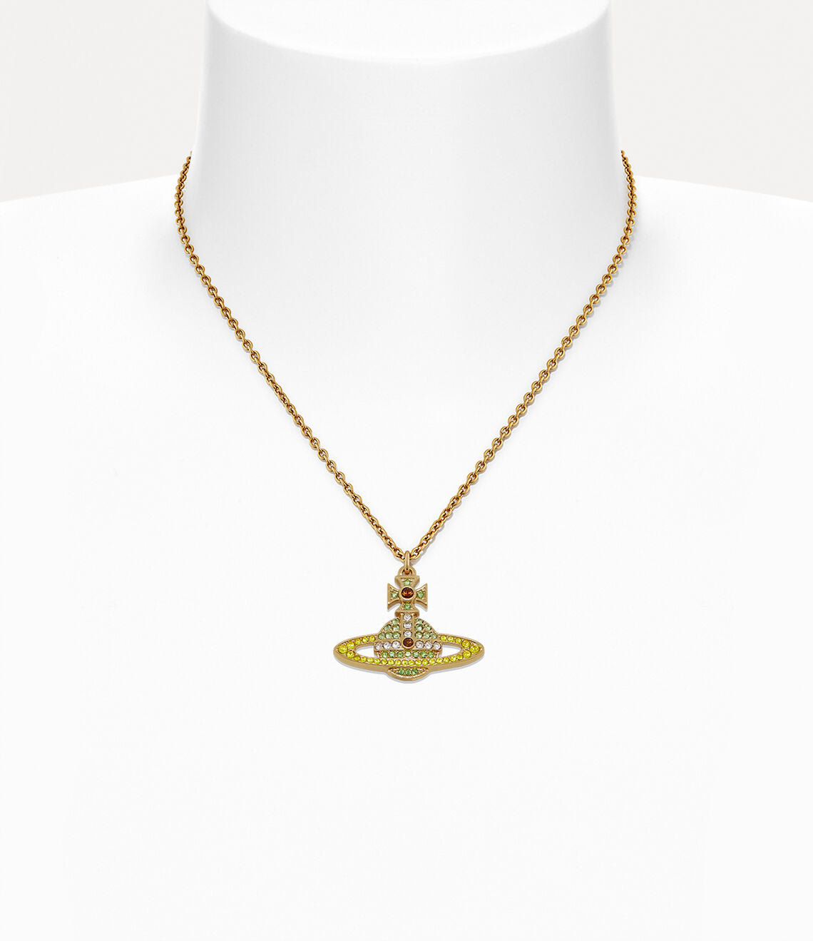 KIKA pendant Necklace in Gold-Peridot-citrine