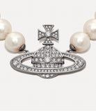 Neysa Necklace in Platinum-Creamrose Pearl Crystal