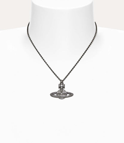 MAN KIKA pendant Necklace in Ruthenium-white
