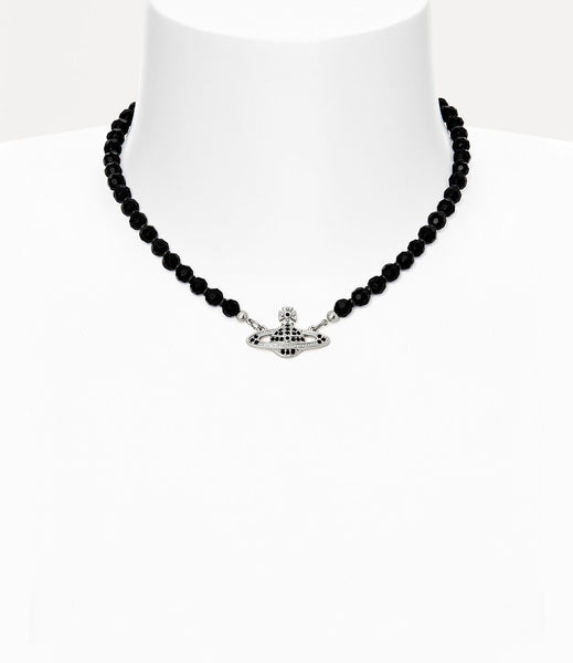 Messaline Choker in Platinum