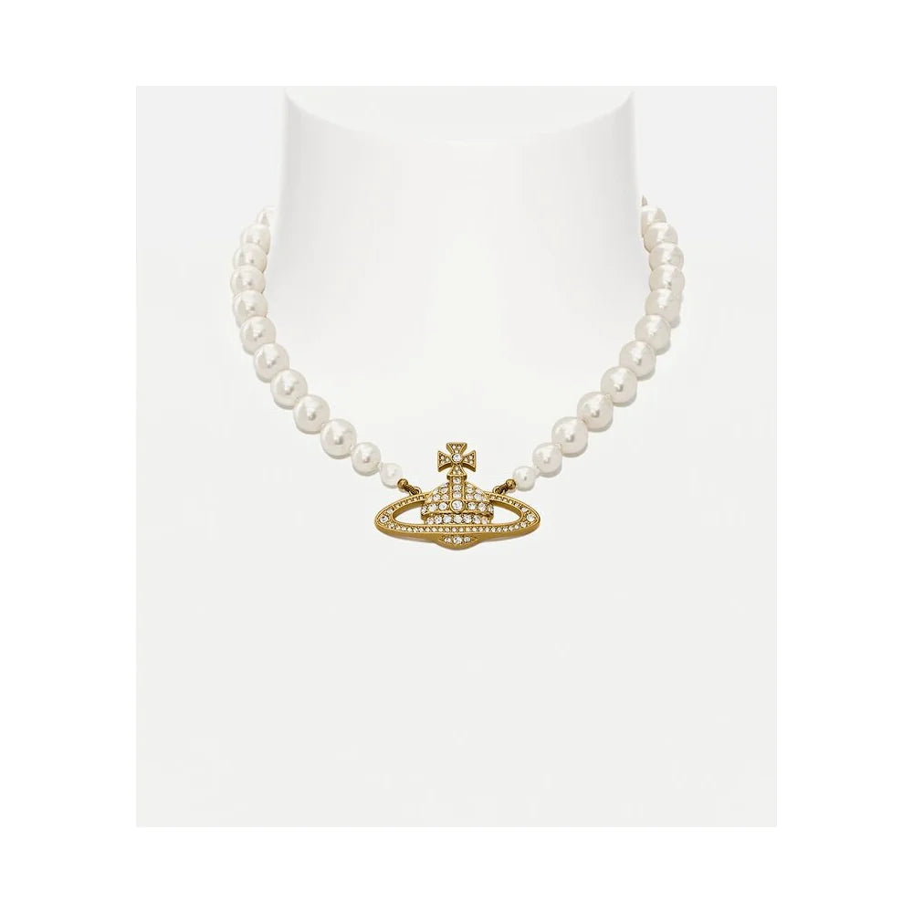 One Row Pearl bas relief Gold