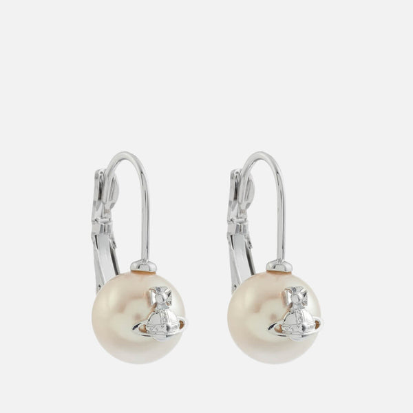 GIA DROP Earrings Platinum/Cream rose