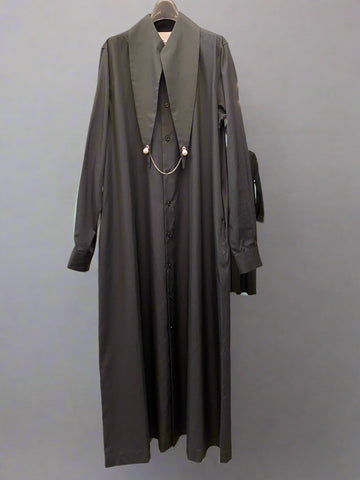 Women's Collar Charm Shirtdress  Black