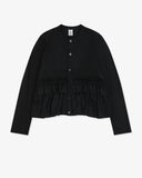 Frill Hem Cardigan black