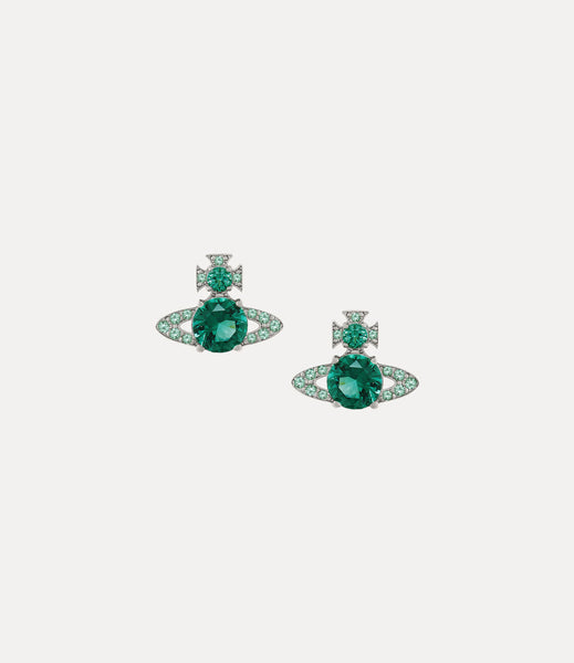 ISMENE Earrings Platinum/Green