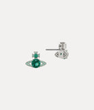 ISMENE Earrings Platinum/Green