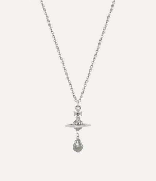 ALEKSA PENDANT Silver/grey pearl/black