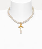 One Row Pearl Drop Choker