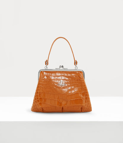 Granny Frame purse in Burnt-Orange