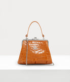 Granny Frame purse in Burnt-Orange