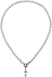 ALEKSA Pearl Necklace Grey pearl