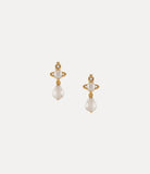 Cybille Earrings in gold-creamrose pearl