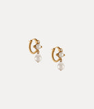 Cybille Earrings in gold-creamrose pearl