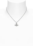 Carmela Bas Relief Pendant Platinum/white